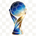 2026年世界杯官方网站LOGO，蓝色渐变足球图案配以FIFA World Cup 2026文字，象征全球足球盛事